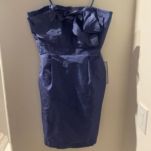 Fabulous NEW royal blue/purple JCrew short,  100% silk, party dress with tags!